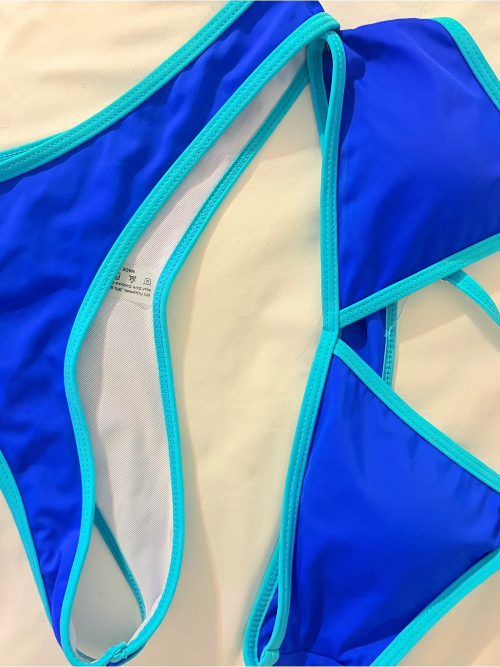 Blue Bikini with Turquoise Trim
